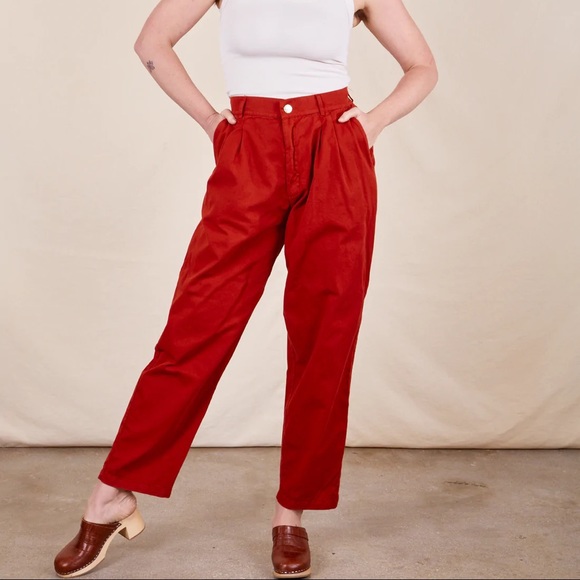 Big Bud Press Pants - Big bud press trousers in brick red